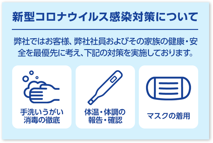 新型コロナウイルス感染対策について